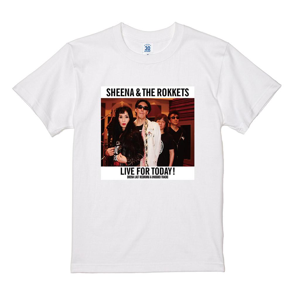 シーナ&ロケッツ「LIVE FOR TODAY！-SHEENA LAST RECORDING & UNISSUED TRACKS-」SPEEDSTAR  RECORDS 30th Anniversary Jacket T-shirt (M・WHITE)